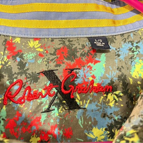 Robert Graham Knowledge Wisdom Truth Gray Long Sleeve Size L - Picture 5 of 10